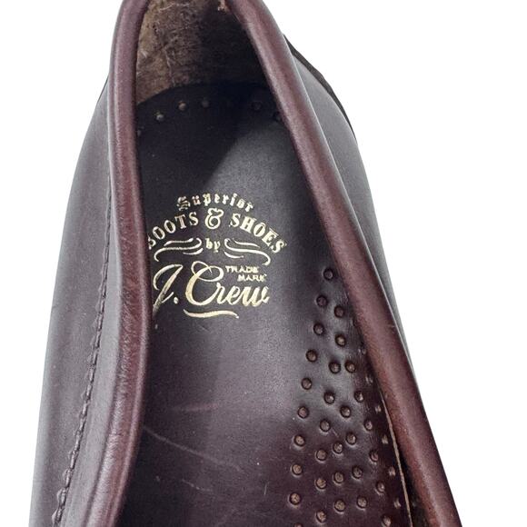 J. Crew Men\'s Camden Loafers Shoes Leather Soles Whiskey Brown Size 9.5 NWOB main image 11